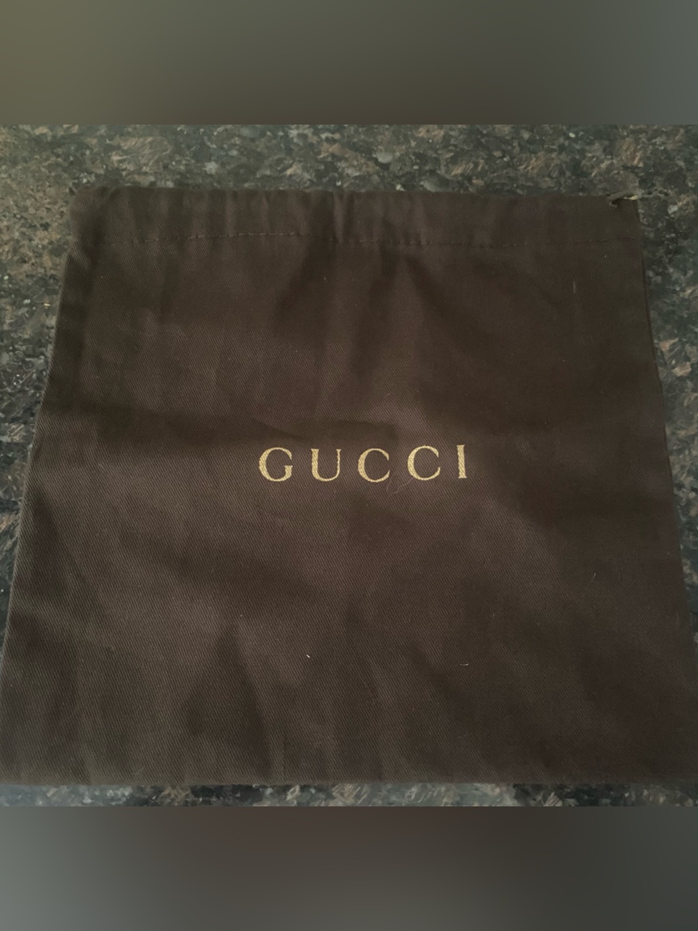 Gucci Brown Dust Bag with Gold Logo